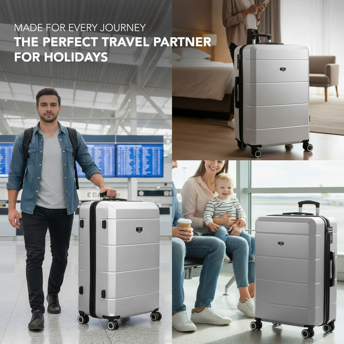 28" Jetset Large Suitcase - Silver