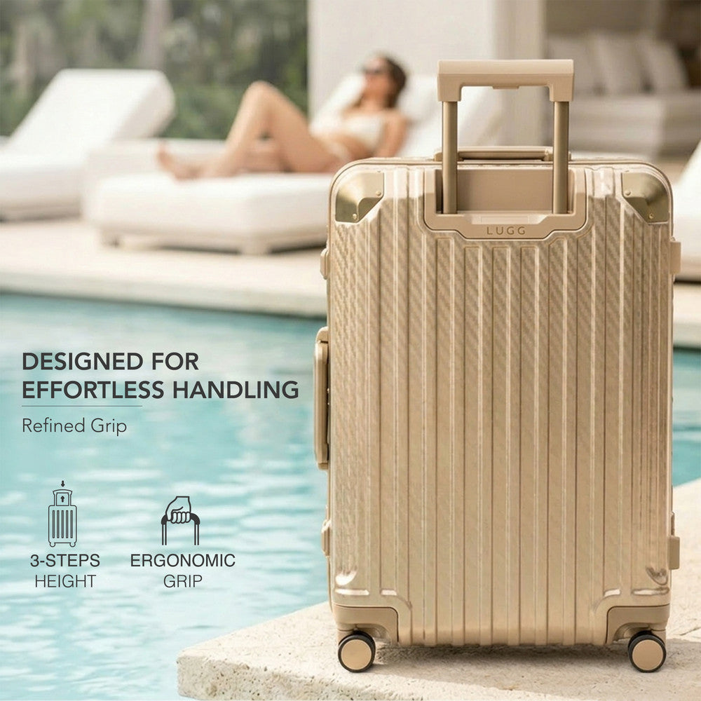 LUGG Solo Explorer 28" Hard Shell Suitcase 75x52x31cm 5yr Warranty Gold