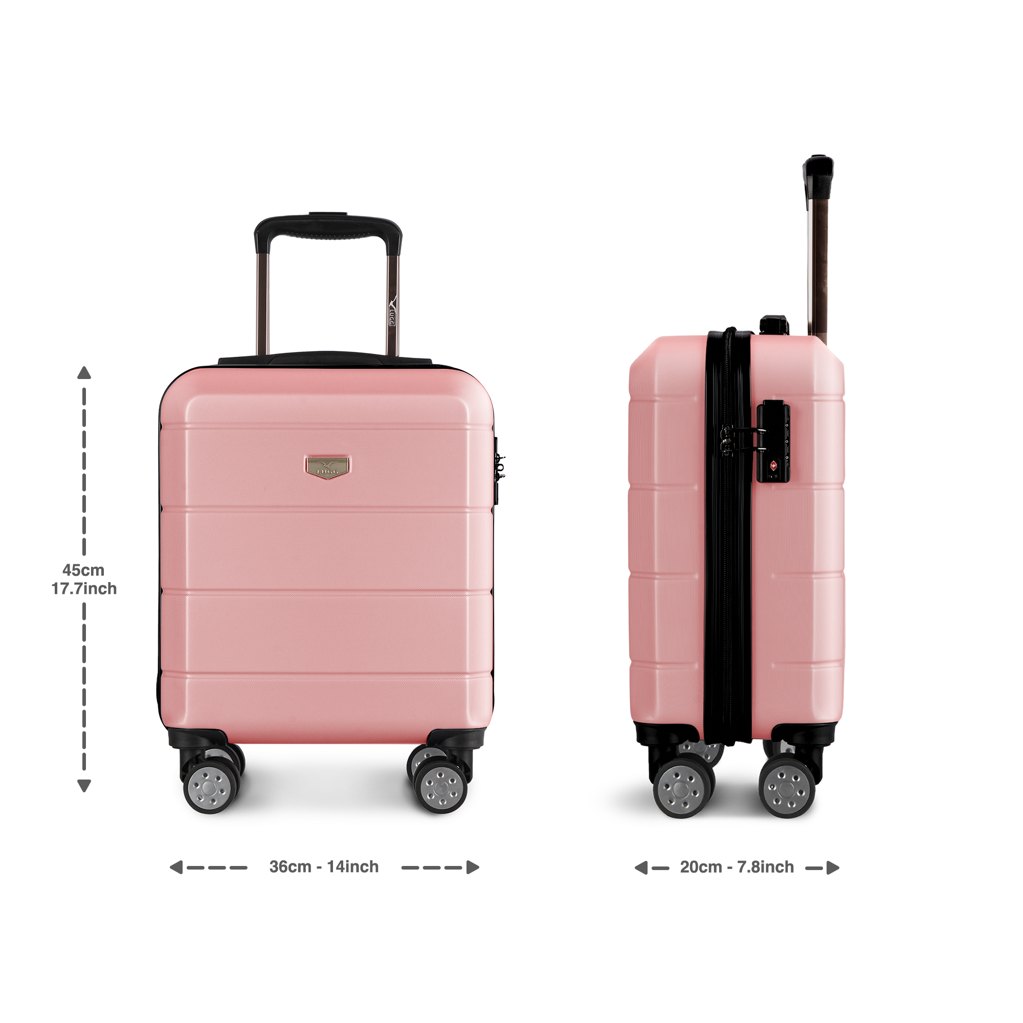 Jetset 15" Underseat Suitcase in Rose Gold