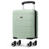Sage Green Jetset 40x30x20cm underseat cabin bag, hard shell case with detachable spinner wheels