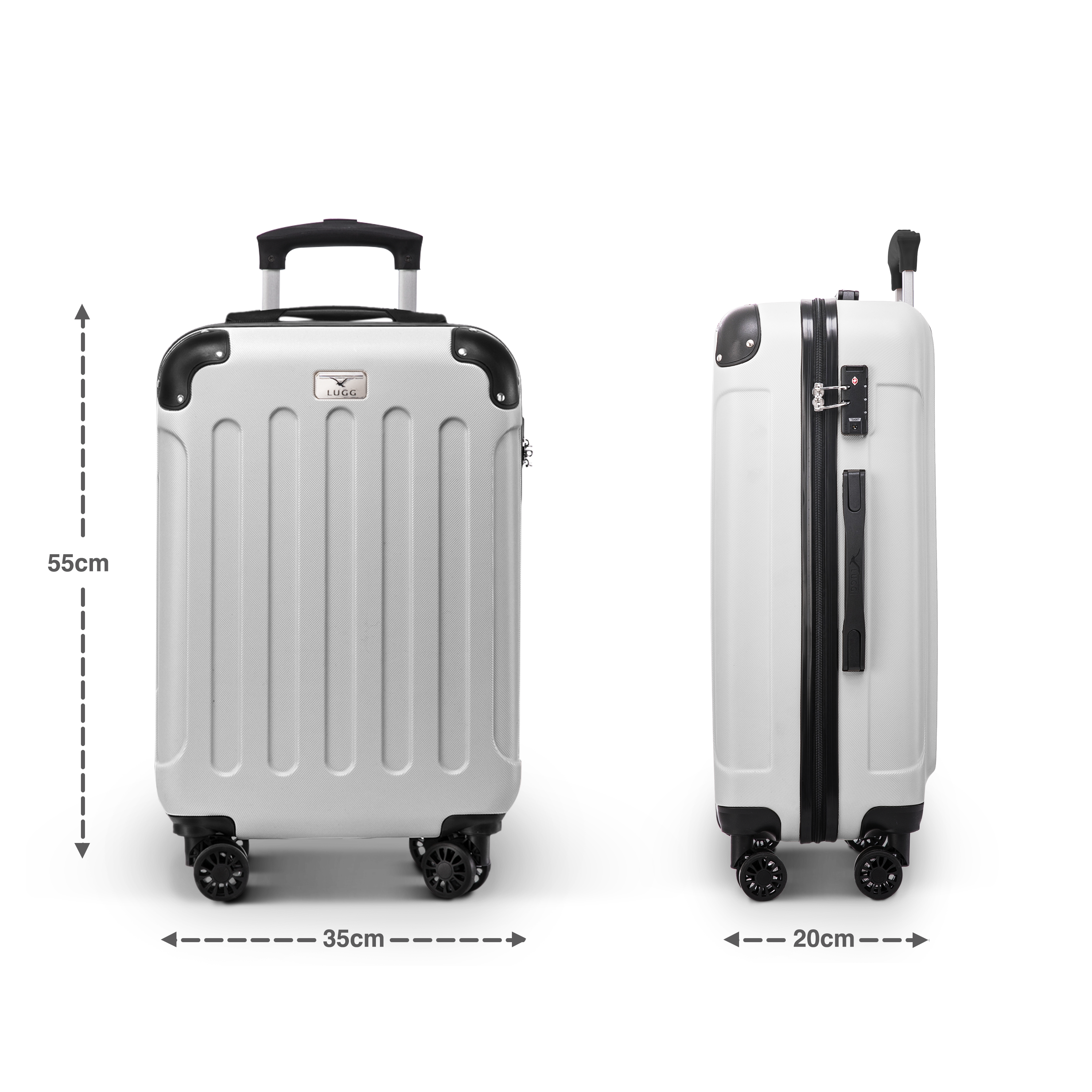 Skywander 20" Cabin Suitcase in White