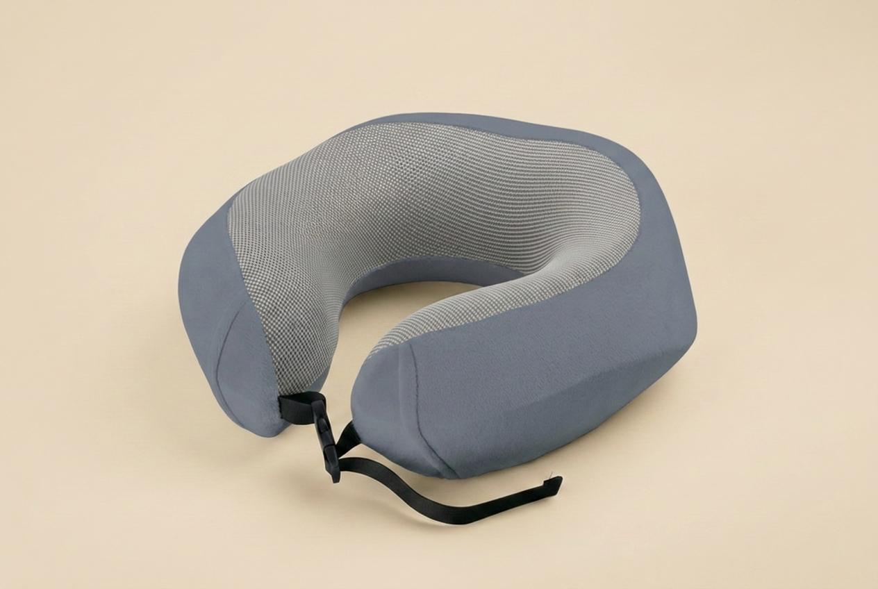 Memory Foam Travel Pillow - Gunmetal
