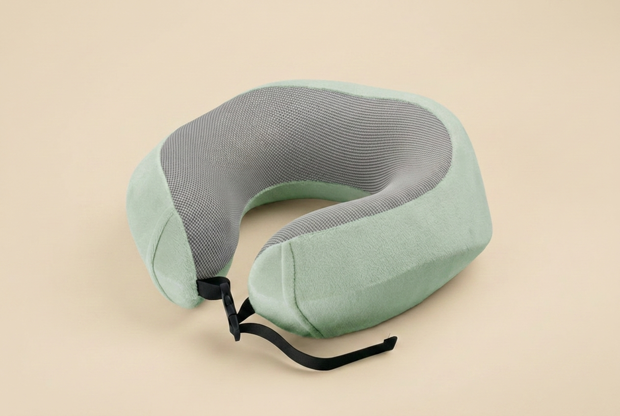 Memory Foam Travel Pillow - Sage Green