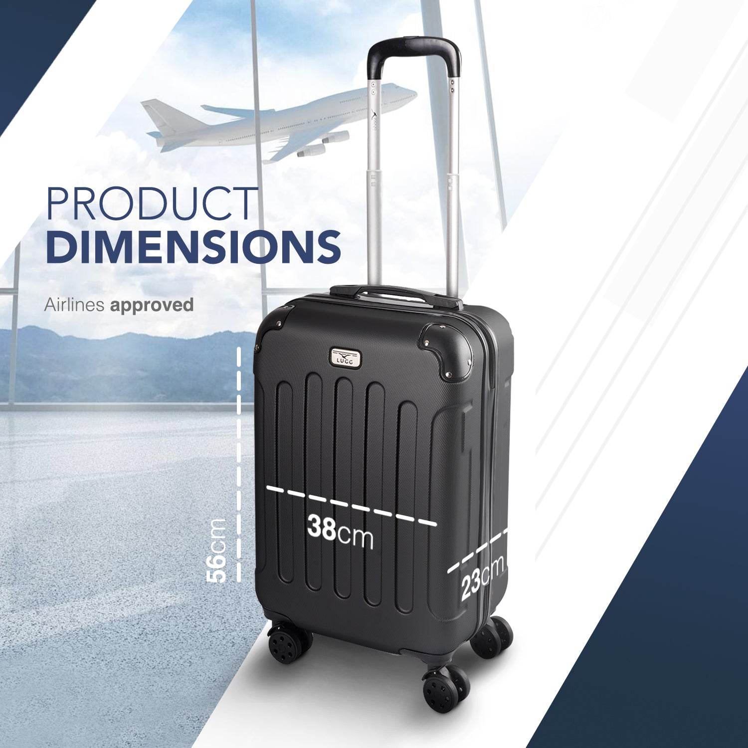 LUGG 20-Inch Skywander Suitcase Hard Shell Case